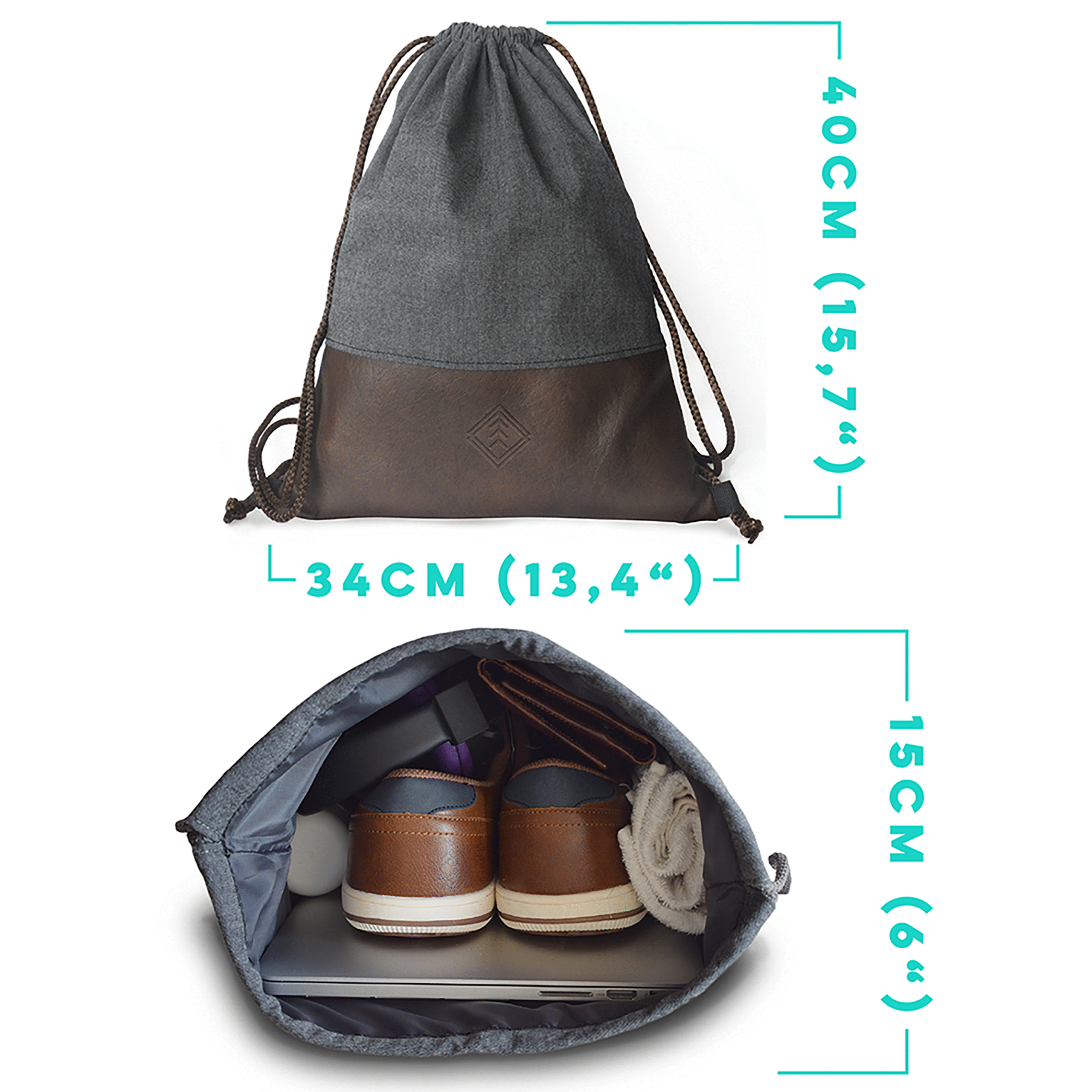 Tula Morral Alopa® 9 Litros | Gris Marrón - Image 2