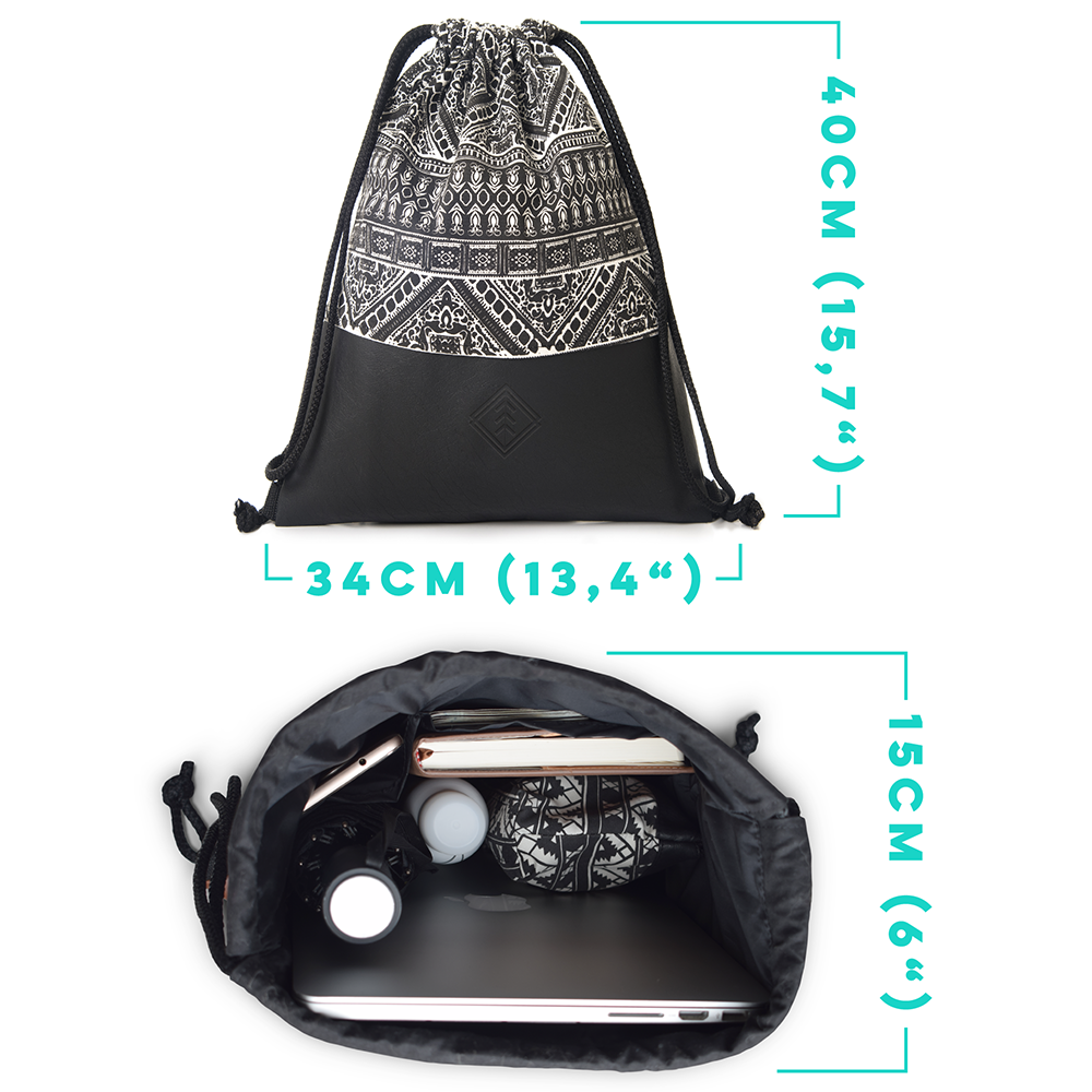 Tula Morral Alopa® 9 Litros | Blanco & Negro - Image 2